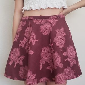 abercrombie & fitch floral mini skirt